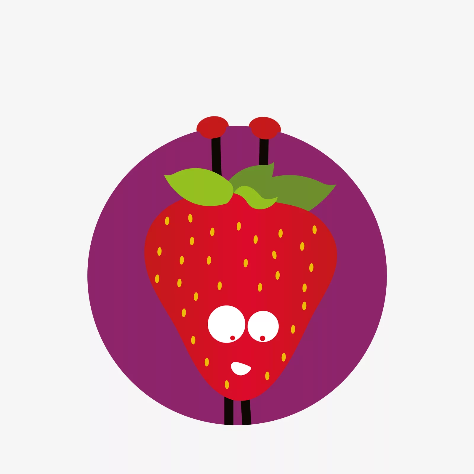 Illustration Erdbeer-Figur
