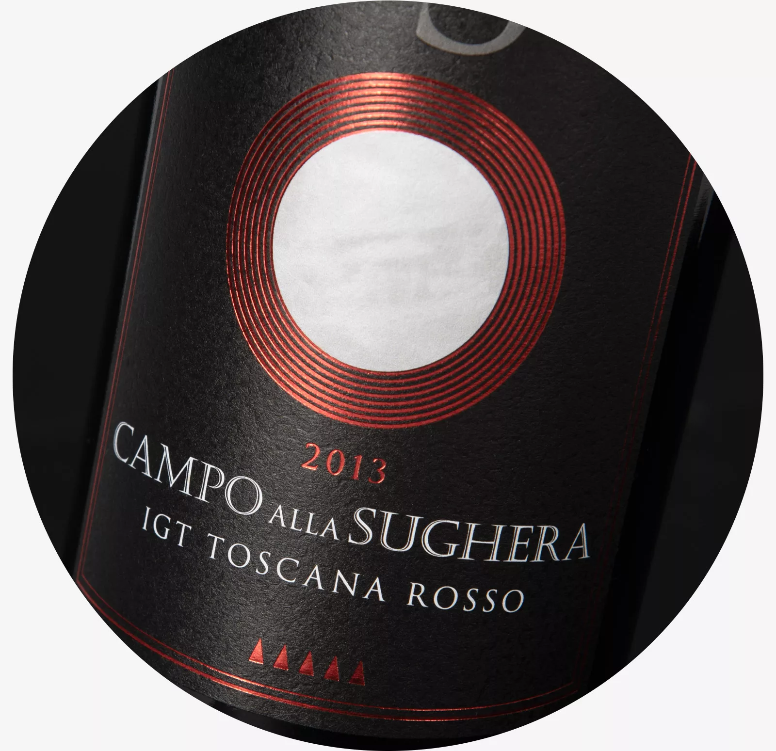 Rotwein Etikett "IGT Toscana Rosso" von Campo alla Sughera