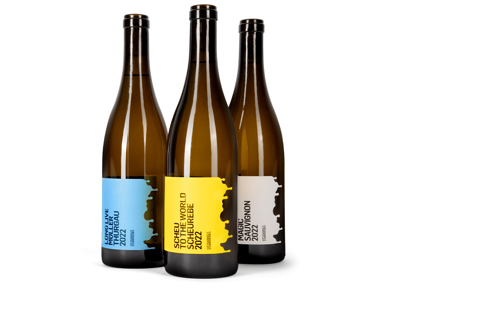 Drei Weinflaschen vom Weingut Ottenbreit