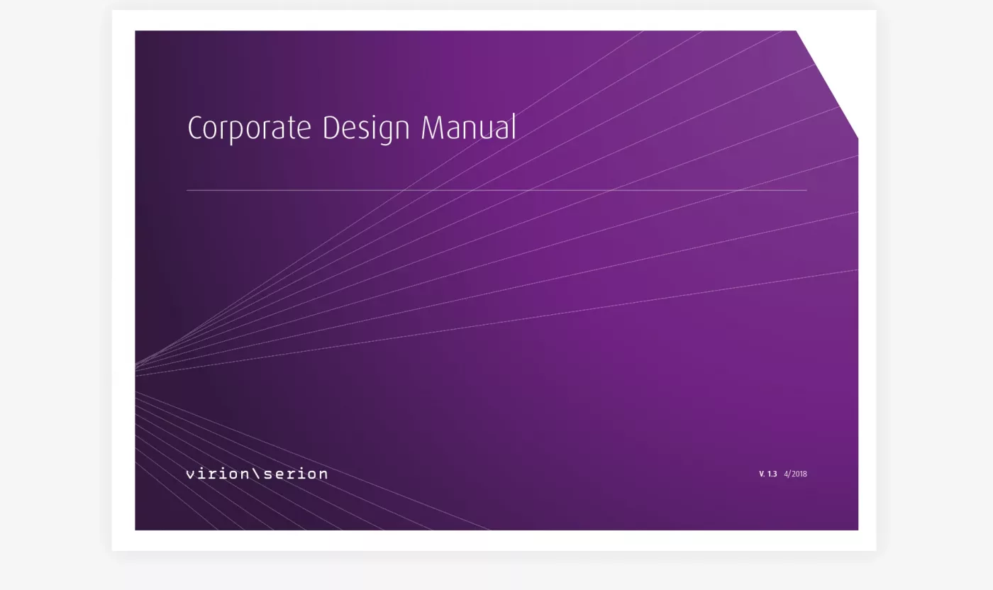 Virion Serion Corporate Design Manual Deckblatt