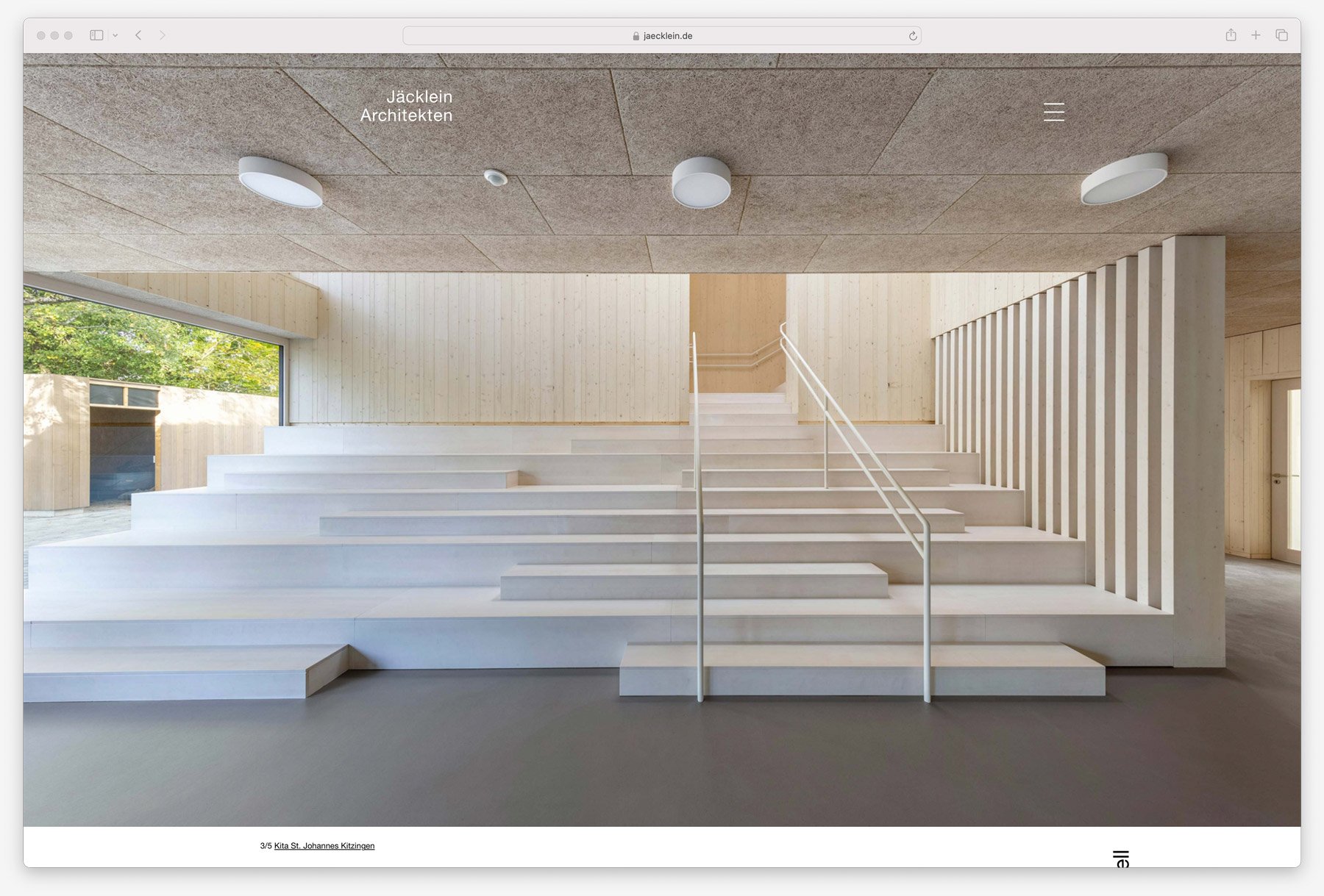 Ausschnitt der Webseite Architekturbüro Jäcklein